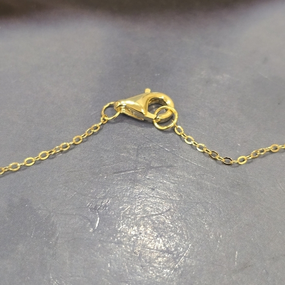 Rachel Zoe Gold Plated Sterling Silver Cubic Zirconia Necklace Letter "K" 16" +2 - Picture 4 of 4